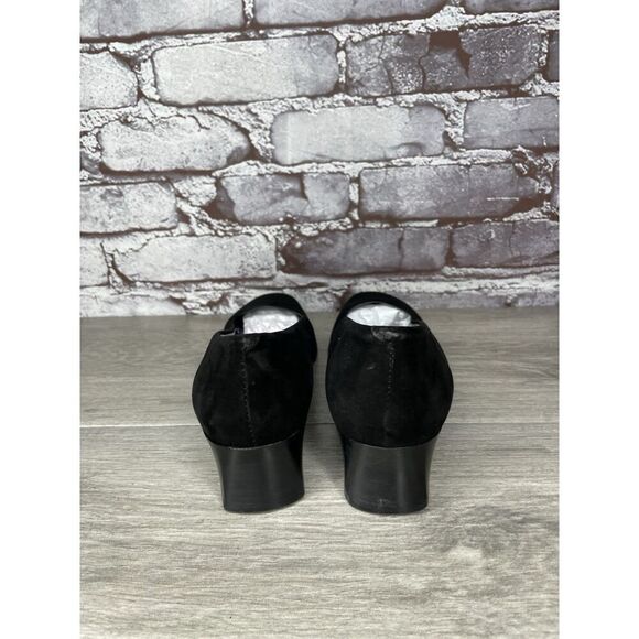 VANELi Black Suede Leather Office Career Work Block Heel Shoes Women Sz 8N US/38 - Picture 5 of 16